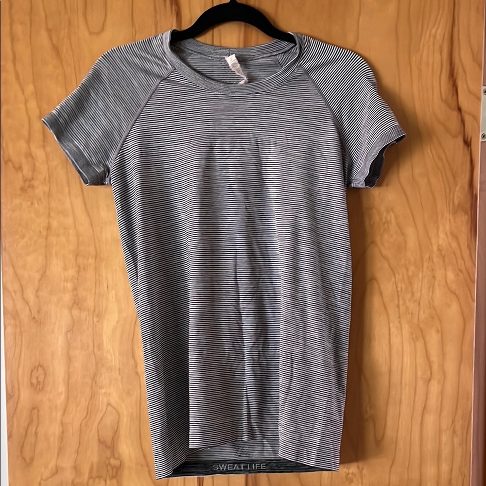 Lululemon Athletica Black and White Striped Top